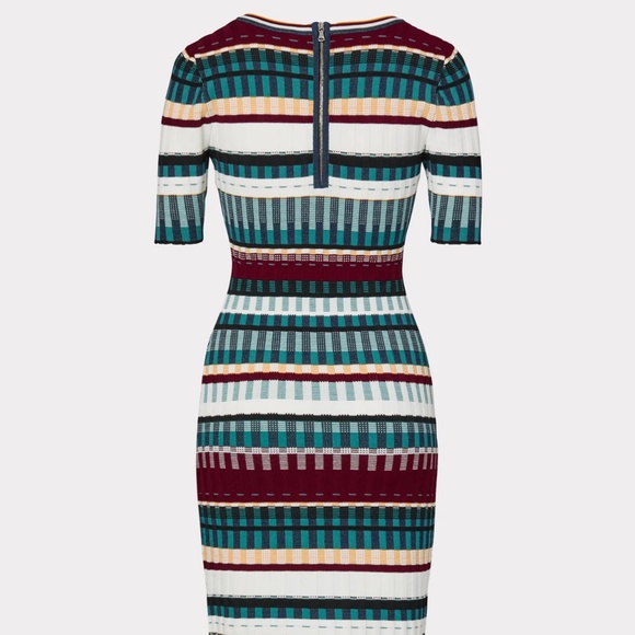 Milly Textured Tech Stripe Dress - Size M - NWT - Picture 4 of 16
